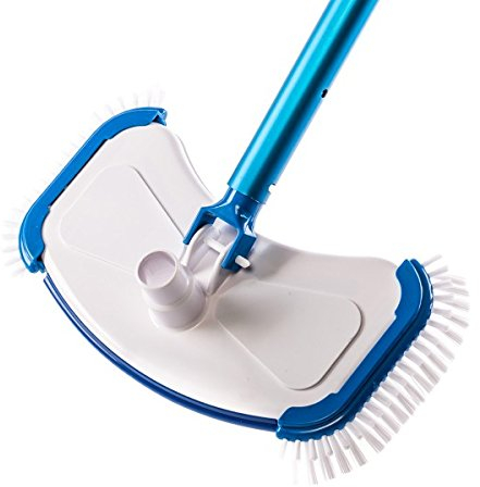 Paradies Pool Bodensaugerbürste Deluxe, Poolbürste mit Sauganschluss 32/38 mm, Reinigungsbürste, Poolsauger, mit seitlichen Borsten, Menge: 1 Stück