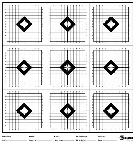 X-Targets Einschießscheibe SX9 / 50x52cm / 120gm² (20 Stück)