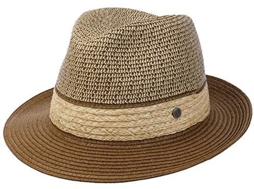 bugatti Straw-Mix Bogarthut Strohhut Sommerhut Sonnenhut Herrenhut (XL (60-61 cm) - braun)
