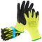 Trevendo 12 pares de guantes de trabajo - guantes de montaje amarillo neón con revestimiento de látex (talla 11)