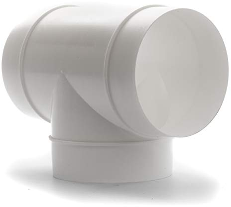 Vent Systems 100 mm / 4 Inch 3-Way Duct Connector – ABS Plastic HVAC Inline Ducting Fittings for Round PVC Flexible or Rigid Vent Hose Pipe – Dryer Air Ventilation System Tube Adapter