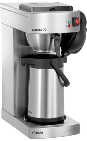 Bartscher Kaffeemaschine Aurora 22 mit Edelstahl-Isolierkanne, 1,9 l, 1,4 kW, Korbfilter, Entkalkungssignal, für Gastronomie