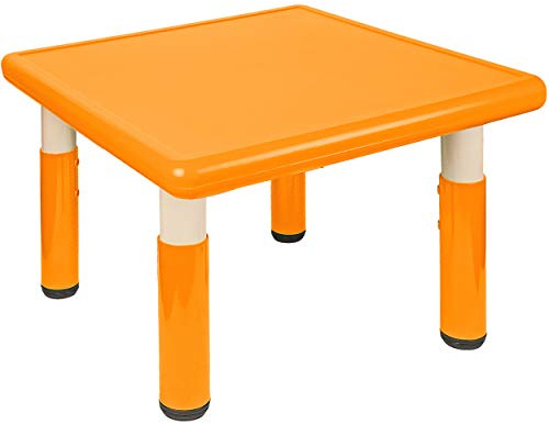 alles-meine.de GmbH Kindertisch/Tisch - höhenverstellbar - Größen & Farbwahl - 1 bis 8 Jahre - orange - Plastik - für INNEN & AUßEN - Kindermöbel - für Kinder - Mädchen & Junge..