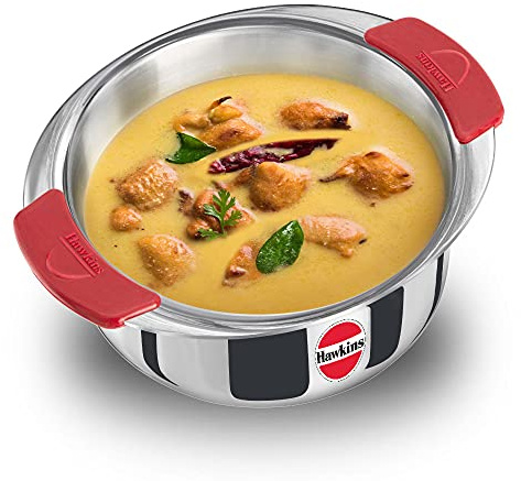 HAWKINS Tri-Ply Stainless Steel Silver Patila/Bhagona/Tope/Sauce Pan 2 L