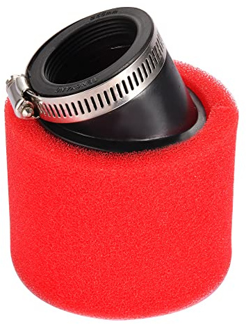 GOOFIT 45mm Filtre d'Air Double Mousse Éponge Nettoyeur Bouche Angle Biseau Rouge Remplacement pour 50cc 70cc 90cc 110cc ATV quad buggy scooter 125cc 150cc dirt bike motorcycle go kart