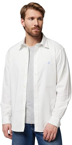 Brooks Brothers herrskrynkel- och strykfritt stretch Oxford sportskjorta långärmad solid skrynkel- och strykfritt stretch Oxford sportskjorta långärmad solid, Vitt, XL