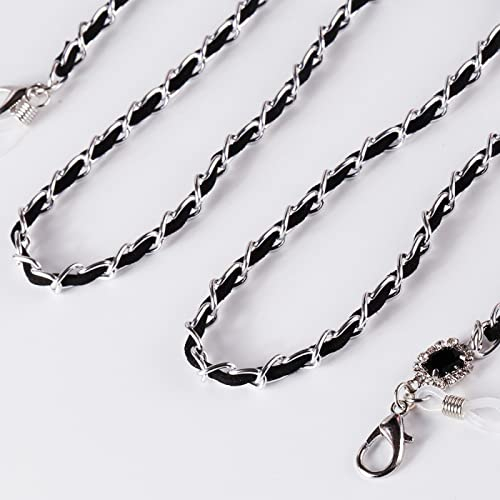 Brillenkette Pu Leder Metall Brillenkette Lanyard Halskette Anti-Verlorene Brillenhalter Outdoor Sport Mode Brillenkette Zubehör 2