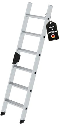 PROREGAL Stufen-Anlegeleiter ohne Traverse | 6 Stufen | Leiter, Teleskopleiter, Trittleiter, Bockleiter, Sprossen-Doppelleiter