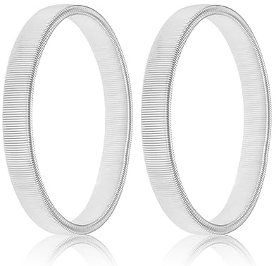 KAPSING 2 Stück Silber Ärmelhalter Damen Elastisch Anti Rutsch Stretch Metall Ärmelhalter Herren Hemd Halter für Feste Ärmel