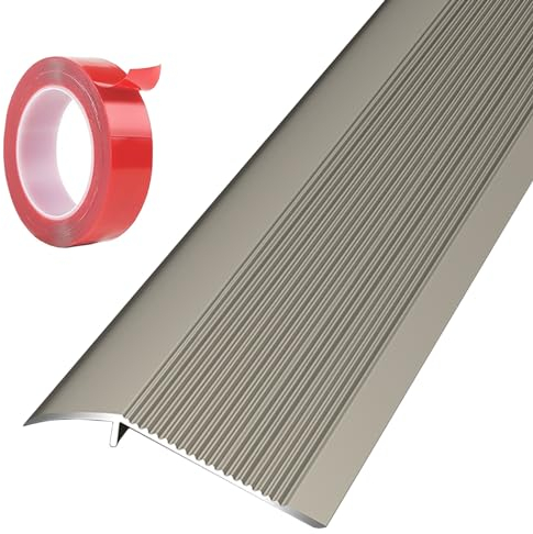 SAGIDAR Übergang Leiste, Abdeckleisten Für Fußböden, Schwellenrampe Aluminium rutschfest, Höhenausgleich Bis 1.5-4.5cm, Robust Und Langlebig, Verdickt Und Verschleißfest, Bodenübergangsstreifen