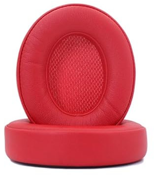 Replacement Ear Pads Compatible with Beats by Dr.Dre Studio 2.0 B0500 B0501 Wireless/Wired Studio 3.0 Headphones Soft Comfort Protein Leather Memory Foam Resilient (Bright red)