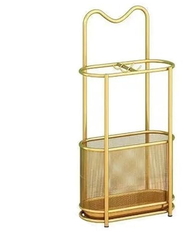 FUHAI-666 Schirmständer Aufbewahrungsbox Schirmständer Halter Gold Sonnenschirm Wand Metall Schirmständer Mantel Suporte Sombrinha Home Dekorieren Zubehör Regenschirmständer(Gold)
