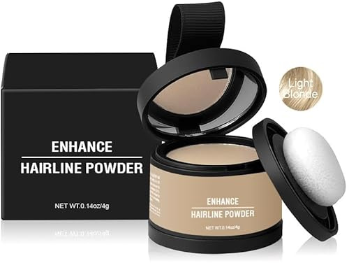 Ansatzpuder, Haar Concealer zur Haarverdichtung für Frauen und Männer, Haaransatz Ausbessern & Haarausfall Abdecken, Wasserfestes Haar Make-up zum Ansatz kaschieren (Hellblond, 1Pcs)