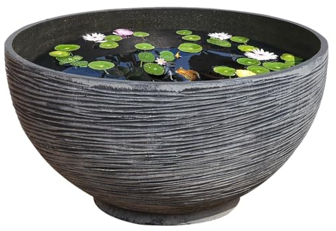 Lyricalist Pflanzschale – Exquisite Schale Pflanzgefäß Gartenschüssel | Schale Übertopf für Pflanzen im Freien, Harz Einzigartige Brunnenschale für Innendekoration & Wohnzimmer, , Freunde,