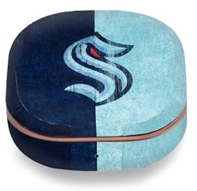 Head Case Designs Offizielle NHL Halb beunruhigt Seattle Kraken Vinyl Haut Aufkleber Abziehbild Abdeckung kompatibel mit Buds Live/Buds Pro / Buds2