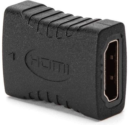 Glowster Adaptador HDMI Hembra a Macho, Color Negro, 4K, 1080p; Ideal para conectar Dispositivos de Video a Pantallas o proyectores.