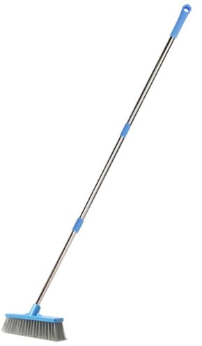 WHAMVOX Floor Scrub Brush with Long Handle Stiff Bristles Cleaning Brush for Indoor and Outdoor Floors Bathroom and Tile Use