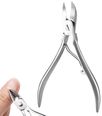 Tagliaunghie professionali in acciaio di precisione da 1 pezzo, tagliaunghie incarnite dure e spesse, tagliaunghie per tagliare le cuticole, uso professionale e domestico, molto confortevoli