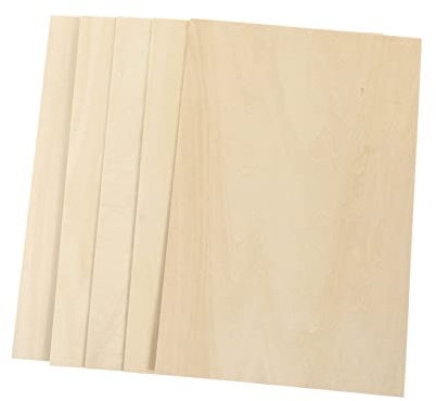 HAWILLOSCH 5pezzi Pannelli Compensato Tiglio Per Pirografia e Incisione Legno Grezzo Per Artigianato Te Decorazioni e Modellismo