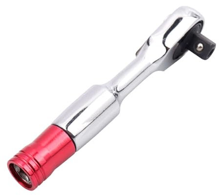 Bestgle Carraca Reversible, Mango de Llave de Trinquete, Mangos de Trinquete de 1/4, Dentado de Precisión con 72 Dientes Trinquete de Dentado Fino de Acero al Cromo Vanadio