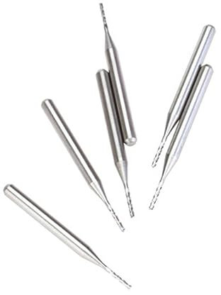 1, 0-mm Hartmetall Leiterplattenfräser 10 Stück Silber
