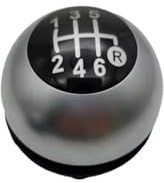 Car Gear Knob Cover Für Fiat Für 500 Auto Styling Auto Zubehör Auto Schaltknauf Schaltknauf 5 6 Geschwindigkeit Gear Knob Hoodie(Silver 6 Speed)