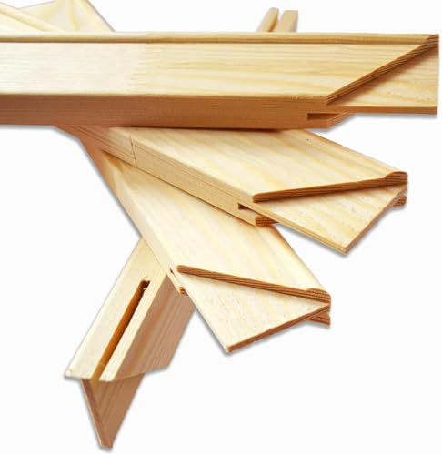 Kunstbruder© Keilrahmenleisten XXL – Stabiler Holzrahmen für Leinwand, Malerei & DIY-Bespannung (div. Formate) mit Stege und Holkeilen fertig zum Selbstbauen (80x160 cm)
