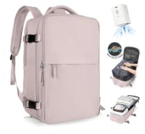 SZLX Vakuum Rucksack Ryanair Handgepäck 40x30x20 Wizzair Reiserucksack Flugzeug für Damen Herren, Laptop Rucksack 14 Zoll Wasserdicht Untersitz Kofferrucksack mit Schuhfach,Vakuum Koffer mit Pumpe