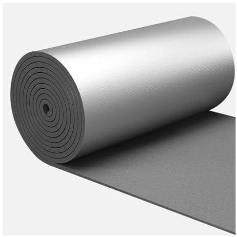 Rouleau d'isolation phonique en Aluminium, Feuille d'aluminium autocollante, matériau d'isolation de toiture Autocollant, pour Garage, Sol, Mur (Couleur : 10 mm (épaisseur), Taille : 2 m²)