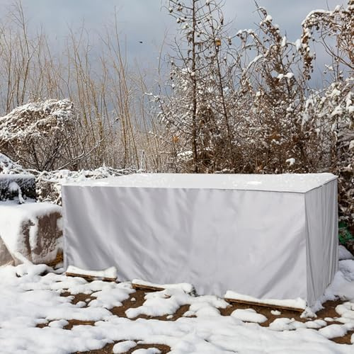 Housse de Canapé de Jardin, 260x130x85cm/LxWxH Impermeable Housse pour Table De Patio Rectangulaire Résistant À La Déchirure pour Meubles Tels Que Tables Et Chaises avec Boucle de Verrouillage