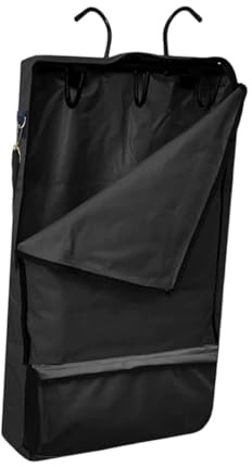 rockible Bridle Bag Horses with Hook Halter Carrying Bag Storage Carrying Bag Water-repellent Scratch-resistant Polyester for Stable Family, Black