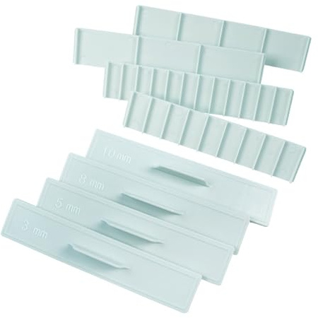 Baking Dough Thickness Scale - 8pcs Clear Adjustable Rulers, Precision Cookie Cutter Measuring Guide for Pastry Fondant Bread Cake | Safe Food Grade Baking Accessories for Home Kitchen Chefs