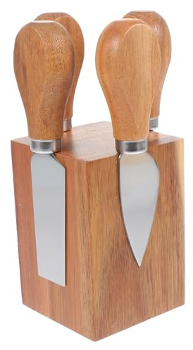 Mobestech Support pour Couteaux à Fromage Magnétique en Bois Naturel Kaki – Porte-Couteaux Multifonction pour Ustensiles Cuisine – Rangement Compact pour Table Propre et Organisée