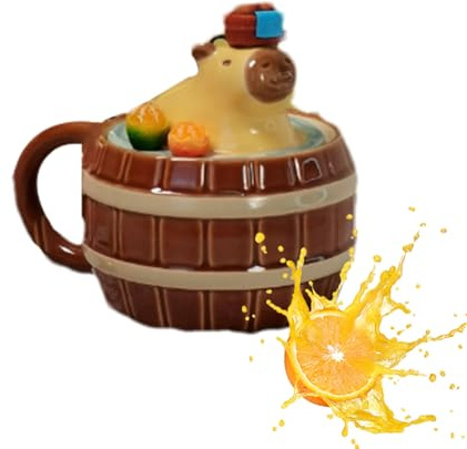 Taza para café, taza de cerámica de 450 ml, diseño de dibujos animados, lindo hogar, tazas de té con estampado de animales, adorable taza con tapa para té con leche, café, chocolate caliente, regalo