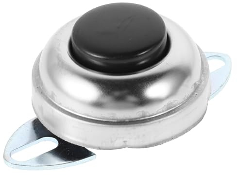 Anneome Interruptor de Bocina Metálico Resistente E, Botón Pulsador Momentáneo para Coche, Camión, Tractor, Triciclo y Vehículo Eléctrico, Rápido y Fácil de Instalar, Recambio Automotor