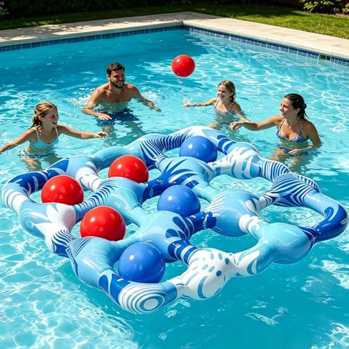 Aufblasbares Pool Spielzeug Set, Riesiges schwimmendes Tic-Tac-Toe