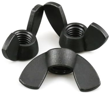 Flügelmuttern aus Edelstahl, Kunststoff-Flügelmuttern, Schwarz Und Weiß, 20/50 Stück, M3, M4, M5, M6, M8, M10, M12(20pcs,M6)