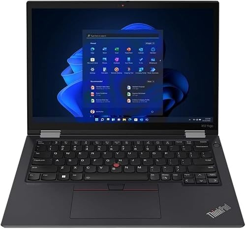 Lenovo ThinkPad X13 Yoga Gen 3 13.3 FHD+ 2-in-1 Touchscreen, Intel Core i5-1235U, 16GB DDR5, 512GB NVMe SSD, Intel Iris Xe, WiFi 6E, Thunderbolt 4, Windows 11 Pro, UK Keyboard, Black (Renewed)