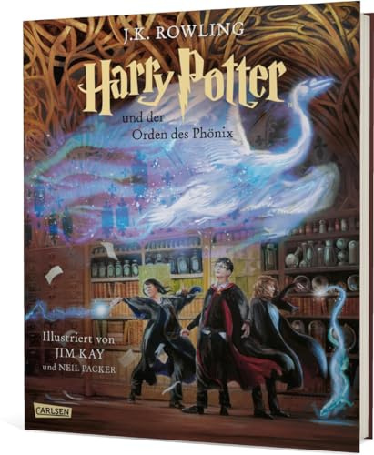 Harry Potter und der Orden des Phönix (Schmuckausgabe Harry Potter 5): Vierfarbig illustrierte Ausgabe mit großformatigen Bildern und Lesebändchen – der Kinderbuch-Klassiker zum Vorlesen