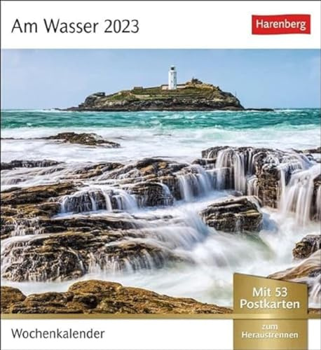 Am Wasser Postkartenkalender 2023. Kalender im Postkartenformat zum Aufstellen. 53 Postkarten mit Fotos bekannter Künstler - zum Sammeln oder Verschicken.: Wochenkalender mit 53 Postkarten