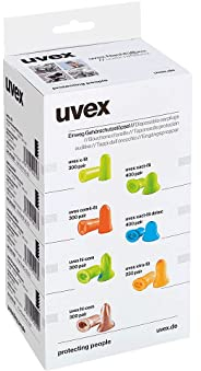 Uvex x-fit - Einweg-Gehörschutzstöpsel ohne Kordel - Lärmschutz 37dB - 300 Paar - Lime