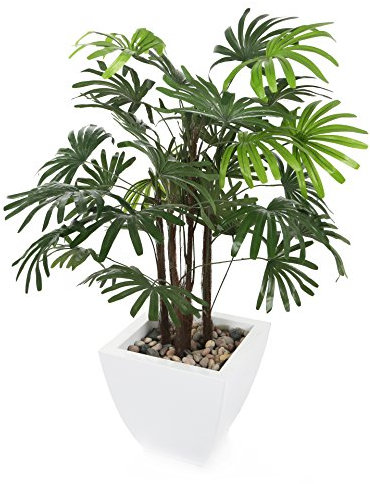 Closer2Nature Artificial 3ft Lady Palm Tree; Green Indoor Plant - Artificial Plant Green Palm Tree; Perfect Faux Outdoor Plants - For Home and Office