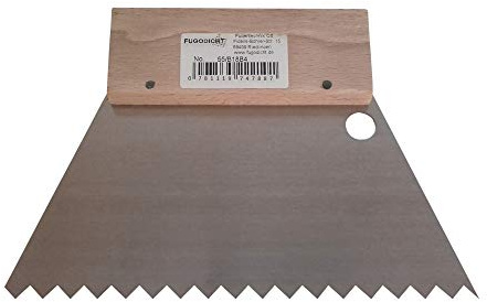 Fugodicht Leim Klebstoff Zahnspachtel Bodenleger Normalstahl B4 0.1x5.5mm gezahnt 180mm