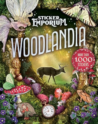 Sticker Emporium Woodlandia - 1000+ Exquisite Vintage Stickers for Scrapbooking, Journaling, Planners & Calendars and More. Includes 135 patterned pages