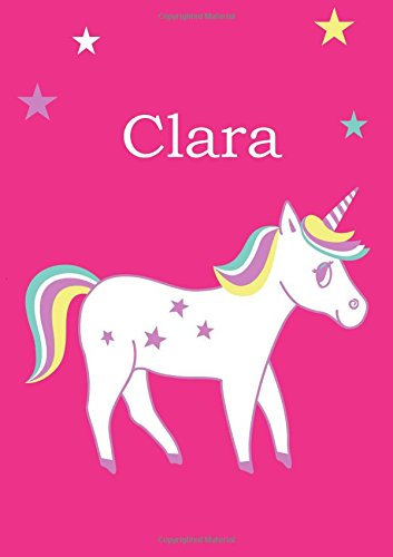 EINHORN - Notizbuch / Malbuch / Tagebuch - Clara: DIN A4 - blanko