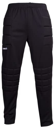 Reusch Alex Boys Soccer Goalkeeper Pants with Protection Pads, Padded Goalie Pants for High Impact Sports, Kids, Youth, Black, Large US