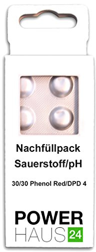 POWERHAUS24-60 Rapid Testtabletten 30 x pH-Wert Phenol Red und 30 x DPD4 Sauerstoff