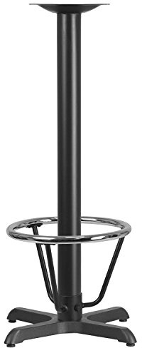 Flash Furniture 22'' x 22'' Restaurant Table X-Base with 3'' Dia. Bar Height Column and Foot Ring