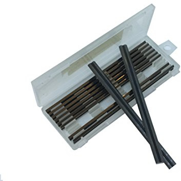 Box of 10 Blades 75.5mm HSS Reversible Planer Blades Replacement for Trend Makita, Black