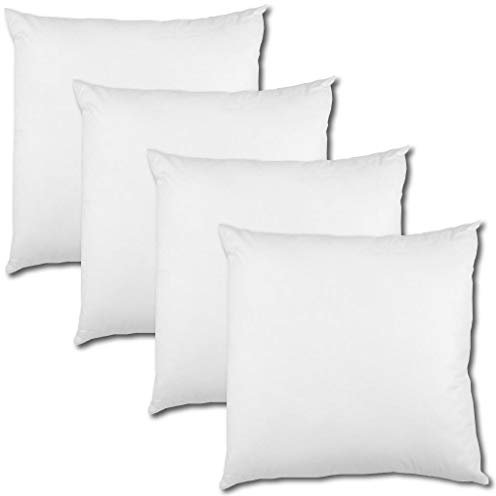 Bestlivings 4er Set Polyester Vlies Füllkissen 30cm rund weiß, bei 30° waschbar, viele Größen